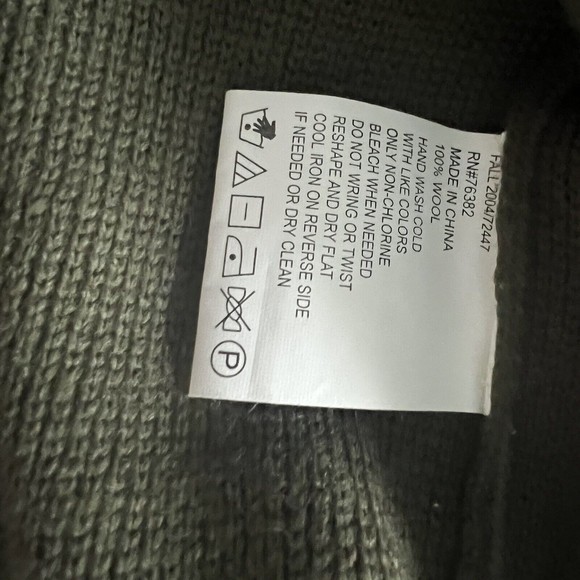 Timberland Wool Full Zip Jacket Sweater Green Size Large - Picture 8 of 8